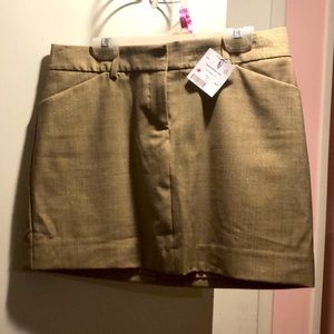 Gold Mini Skirt Express Brand